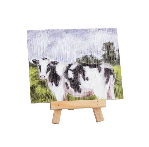 Plaque on Easel, Farm Cow