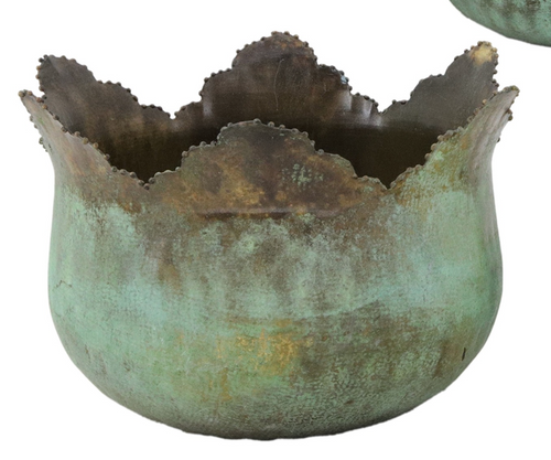 Planter, Patina Tulip Bucket LARGE
