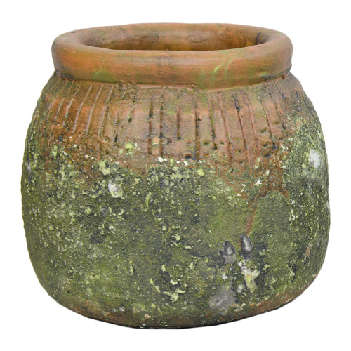 Planter Vase, Mossy Green Terracotta