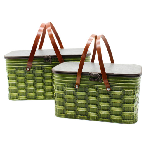 Green Metal Basket SMALL