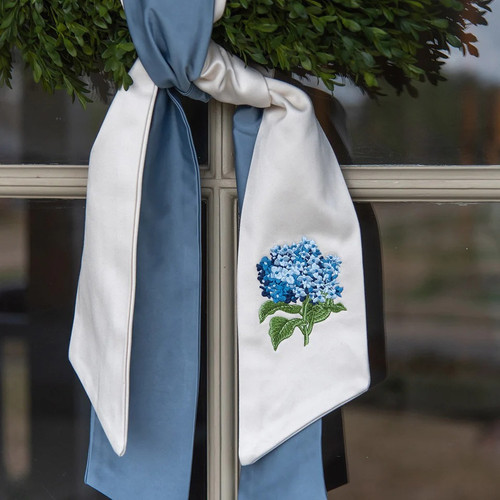 *NEW* Sash, Hydrangea Blue LONG