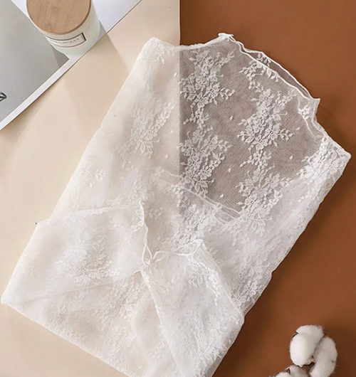 Shirt, Sheer Lace White LARGE