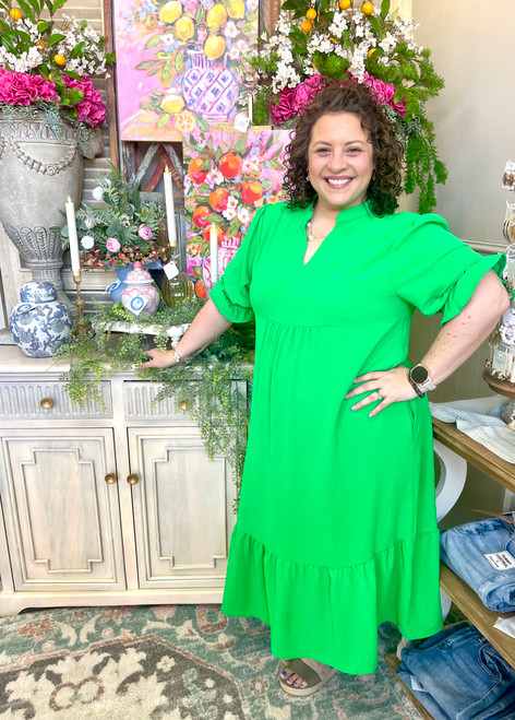 Dress, Aubrey Green 2X