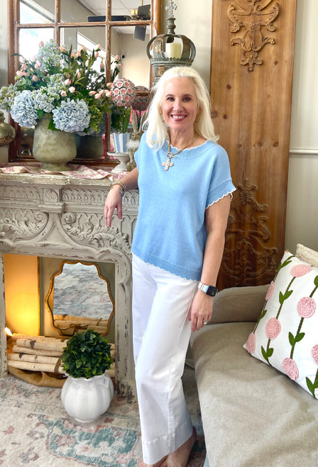 Sweater, Scalloped Edge