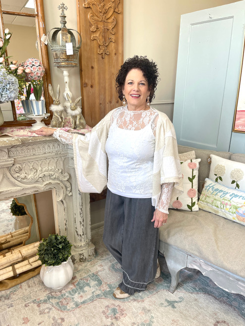 Pants, Ruffled Bottom Black Wash XLARGE