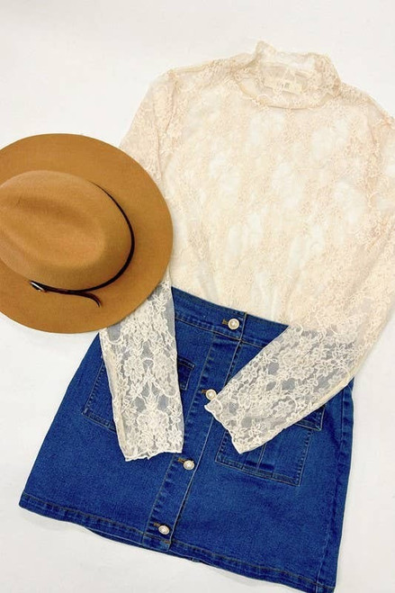 Shirt, Sheer Lace