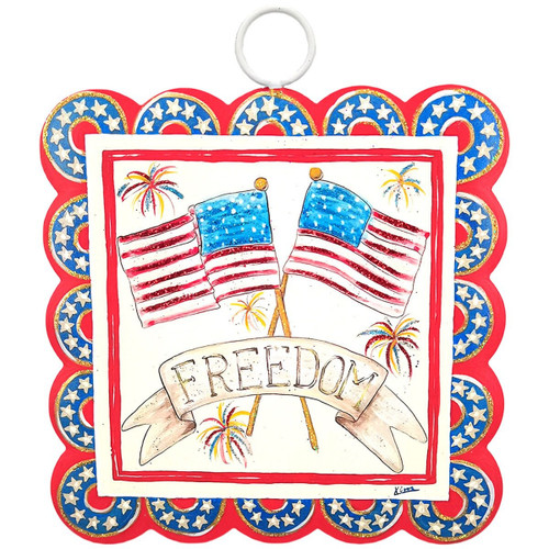 *NEW* Mini Scallop Art, Freedom Flag