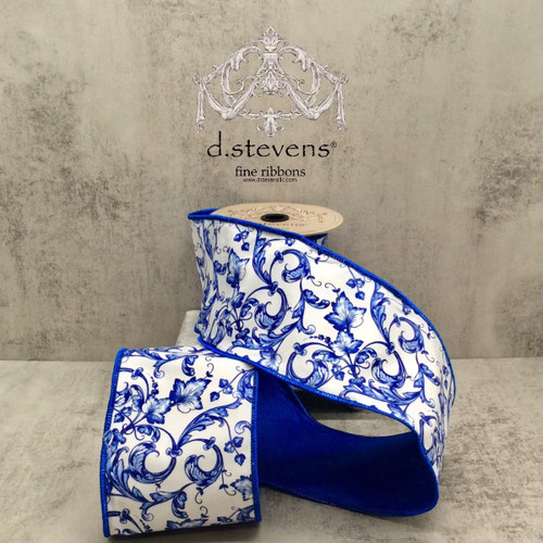 Ribbon, Blue/White Chinoiserie