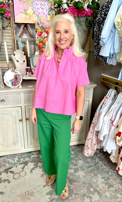 Pants, Green High Waist Wide Leg