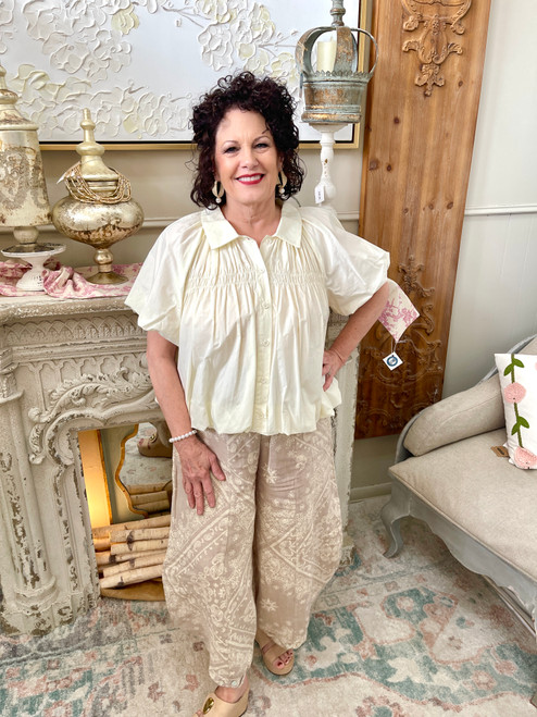 Pants, Bandana Italian Linen