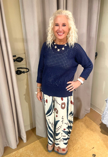 Pants, Wide Leg Flowy Geometric Design