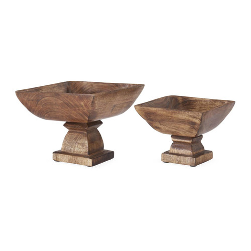 Pedestal, Square Wooden Bowl SMALL