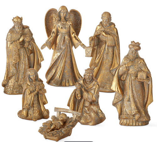 Nativity, Gold Set of Seven