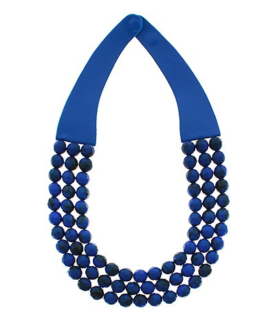 Necklace, Faceted Royal Blue Magnetic