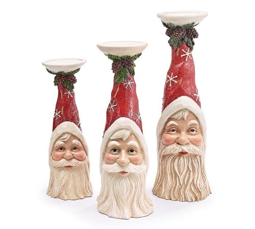 Candle Holder, Santa Head SMALL