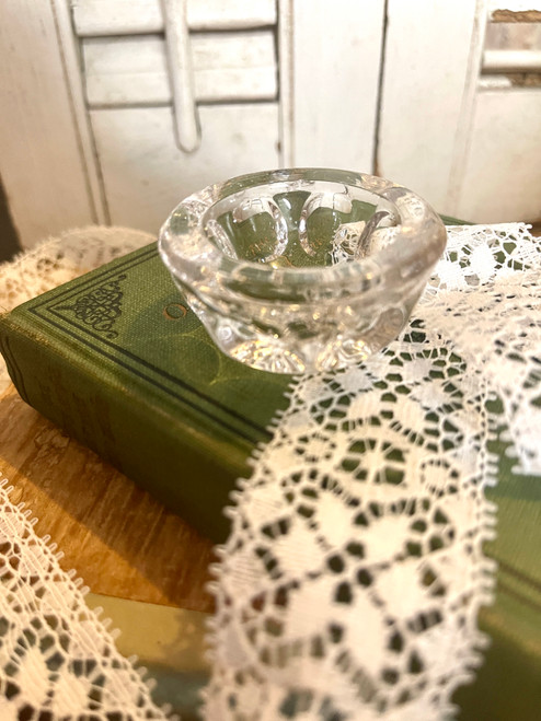 Salt Cellar EAGP Hobbs Glass Thumbrint and Stars- Set of 4