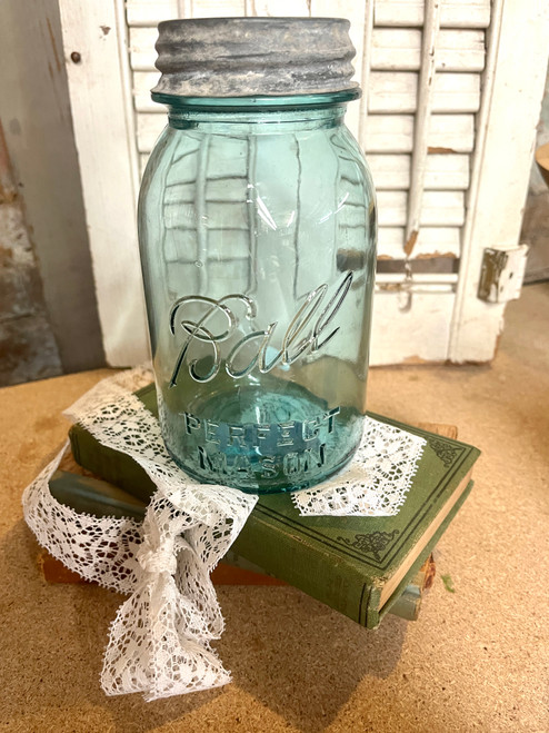 Vintage Mason Jar Galvanized Lid