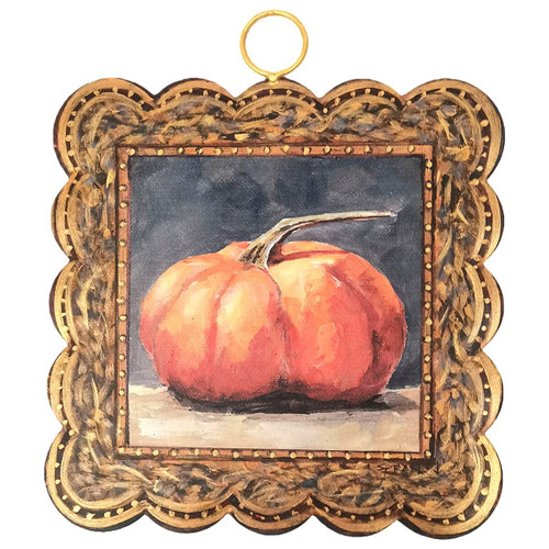 Scallop Art, Gilded Pumpkin Orange