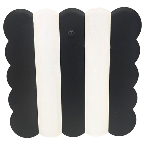 Display Board, Black and White Stripe Scallop