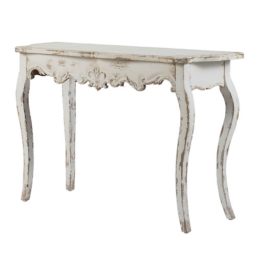 Table, White French Country Console Table