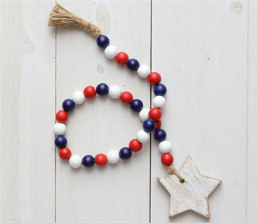 Star Beads, Red White & Blue