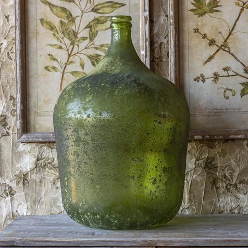 *SOLD OUT* Decorative Aged Verde Bottle, Large