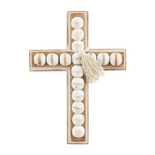 Medium Wood Bead Cross