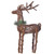 Twig Reindeer with Pine & Holly, LARGE