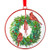 Ornament, Cardinal On Wreath Disc