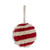Ornament, Red & Cream Braided Yarn, MEDIUM