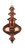 Ornament, Copper Finial Oval