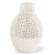 Vase, White Ceramic Basket Weave LARGE