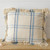 Pillow, Blue Plaid With Fringe 22" Square