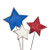 Stakes, Pie Crust Stars, Set of 3- Red, White and Blue