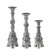 Candle Holders Antiqued Gray