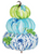 Topiaries, Blue Pumpkin Stack