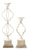 Candleholders, White Washed Quatrefoil