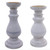 Candlesticks, White Resin