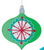 Ornament, Wooden Bright Green With Lacquer
