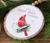 Ornament, Wood Slice Holly Jolly Cardinal