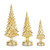 Tree, Gold LED Mercury Glass On Pedestal, MEDIUM