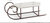 Sled, Whitewashed Wood Sled With Rust Runners SMALL