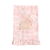 Towel, Pink Toile Pearl Bunny Applique