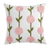 Pillow, Embroidered Pink Hydrangea Square