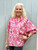 Shirt, Pink Abby Split Floral XLARGE