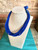 Necklace, Royal Blue Thin Slub