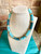 Necklace, Blue Wide Bead