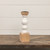Candle Stick, White Painted Pillar 14"