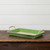 Tray, Distressed Green Metal