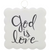 *NEW* Mini Art Scallop "God is Love" 6x6